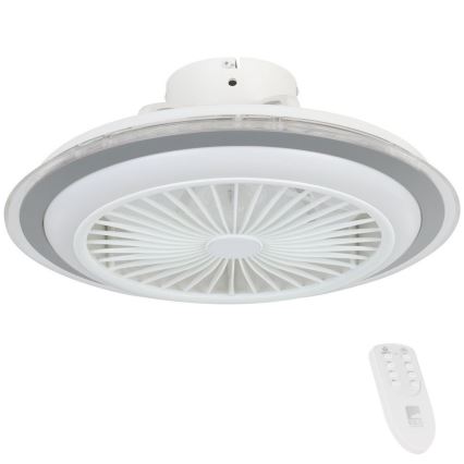 Eglo - LED Prigušivi stropni ventilator LED/25,5W/230V bijela/siva 2700-6500K + daljinski upravljač