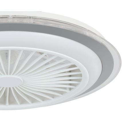 Eglo - LED Prigušivi stropni ventilator LED/25,5W/230V bijela/siva 2700-6500K + daljinski upravljač