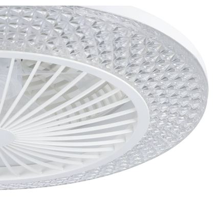 Eglo - LED stropni ventilator s mogućnošću prigušivanja 3x LED/12,6W/230V 2700-6500K Ø 55 cm bijela + daljinski upravljač