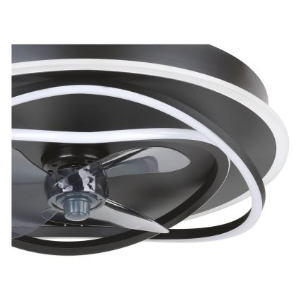 Eglo - LED stropni ventilator s prigušivanjem 4xLED/9W/230V 2700-6500K Ø 50 cm crni + daljinski upravljač