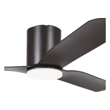 Eglo - LED prigušivi stropni ventilator LED/17W/230V 3000/4000/5000K Ø 132 cm crni + daljinski upravljač