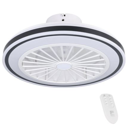 Eglo - LED Prigušivi stropni ventilator LED/25,5W/230V bijela/crna 2700-6500K + daljinski upravljač