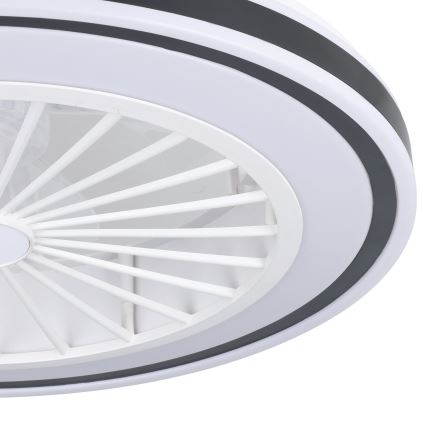 Eglo - LED Prigušivi stropni ventilator LED/25,5W/230V bijela/crna 2700-6500K + daljinski upravljač