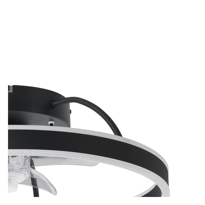 Eglo - LED RGBW stropni ventilator s mogućnošću prigušivanja LED/36W/230V 3000-6500K crna + daljinski upravljač