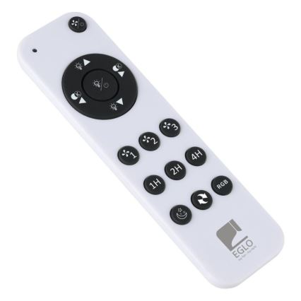 Eglo - LED RGBW stropni ventilator s mogućnošću prigušivanja LED/36W/230V 3000-6500K crna + daljinski upravljač