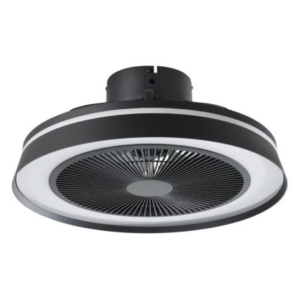 Eglo - LED RGBW stropni ventilator s prigušivanjem 3xLED/8,5W/230V+LED/6W 2700-6500K promjer 48 cm crni + daljinski upravljač