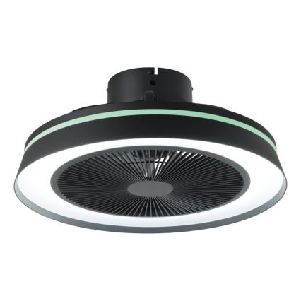 Eglo - LED RGBW stropni ventilator s prigušivanjem 3xLED/8,5W/230V+LED/6W 2700-6500K promjer 48 cm crni + daljinski upravljač