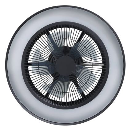 Eglo - LED RGBW stropni ventilator s prigušivanjem 3xLED/8,5W/230V+LED/6W 2700-6500K promjer 48 cm crni + daljinski upravljač