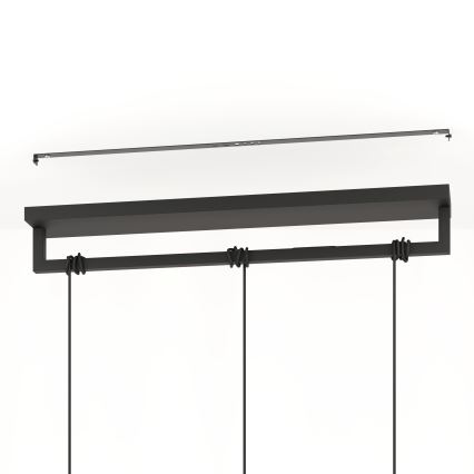 Eglo - Luster na sajli 3xE27/40W/230V crna