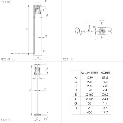 Eglo - Podna lampa 1xE27/40W/230V crna