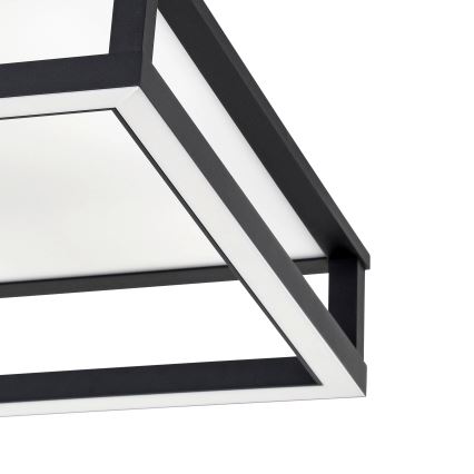 Eglo - LED Prigušiva stropna svjetiljka LED/29,4W/230V 2700-6500K crna + daljinski upravljač
