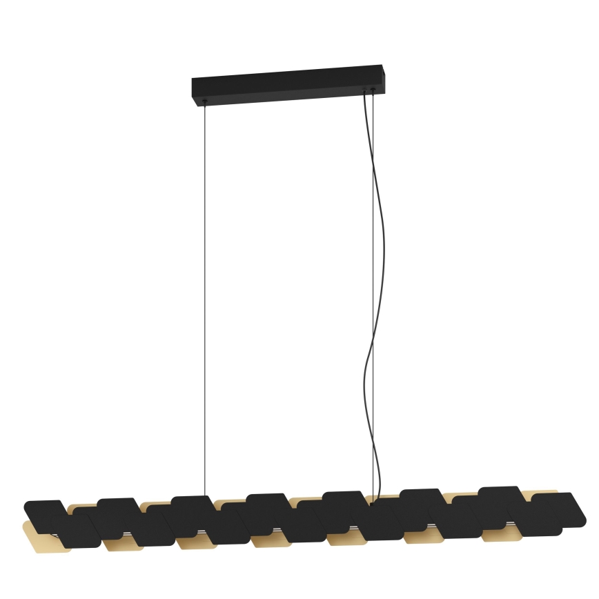 Eglo - LED Prigušivi luster na sajli LED/44W/230V 3000K crna/zlatna