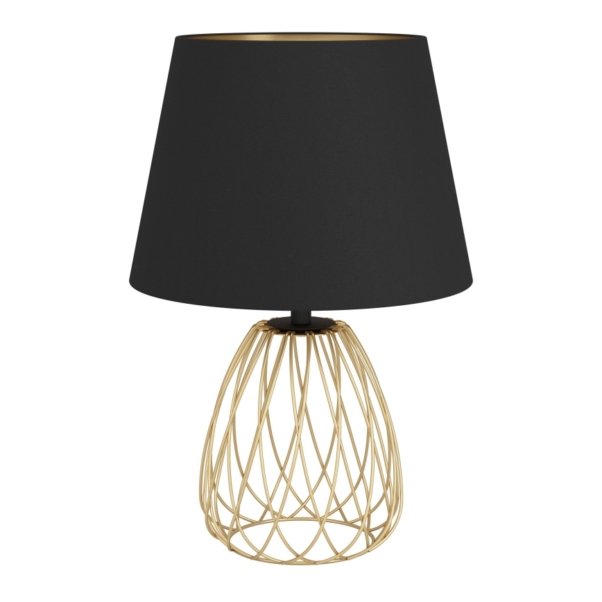 Eglo - Stolna lampa 1xE27/40W/230V crna/zlatna