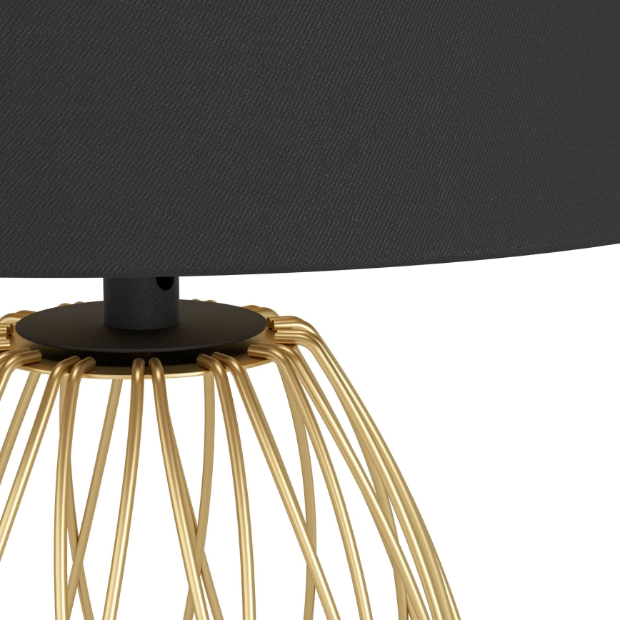 Eglo - Stolna lampa 1xE27/40W/230V crna/zlatna