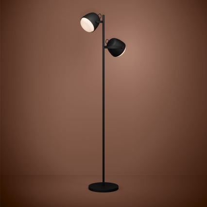 Eglo - Podna lampa 2xE27/28W/230V crna