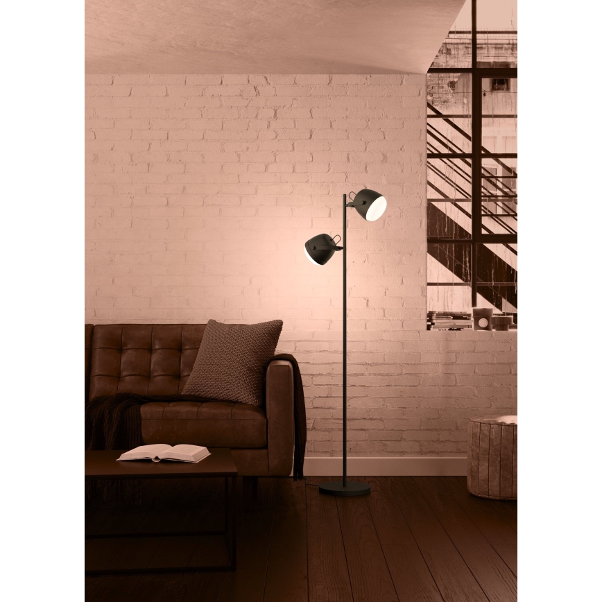 Eglo - Podna lampa 2xE27/28W/230V crna