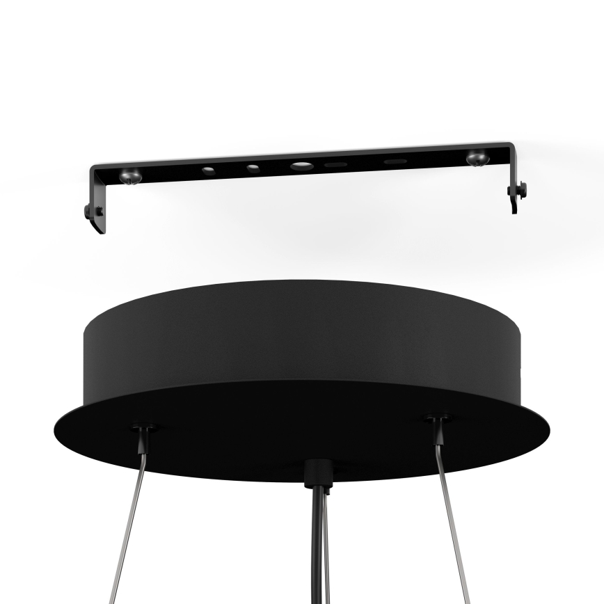 Eglo - LED Prigušivi luster na sajli 3xLED/8W/230V + 3xLED/8,5W 3000K crna + daljinski upravljač