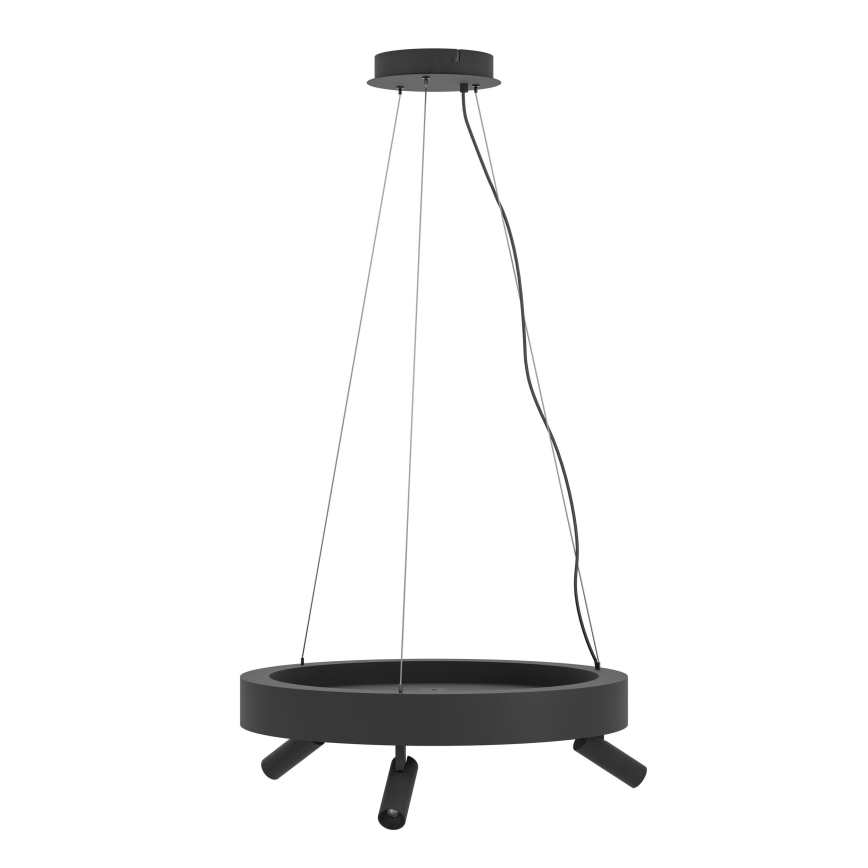 Eglo - LED Prigušivi luster na sajli 3xLED/8W/230V + 3xLED/8,5W 3000K crna + daljinski upravljač