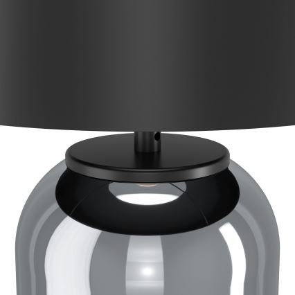 Eglo - Stolna lampa 1xE27/40W/230V crna/dimna