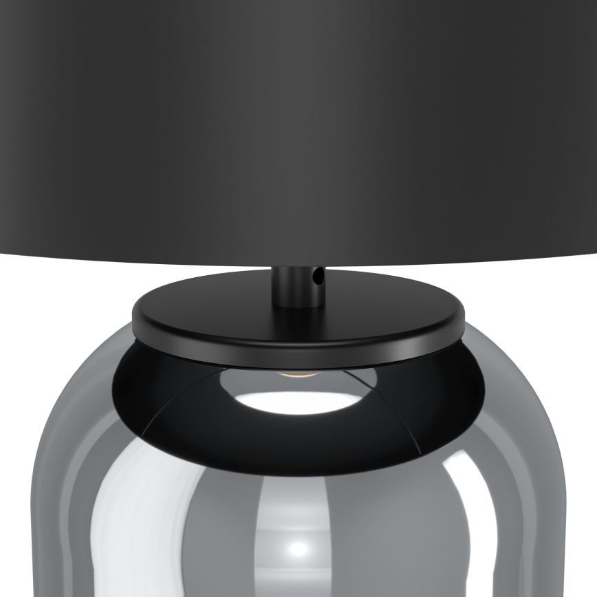 Eglo - Stolna lampa 1xE27/40W/230V crna/dimna