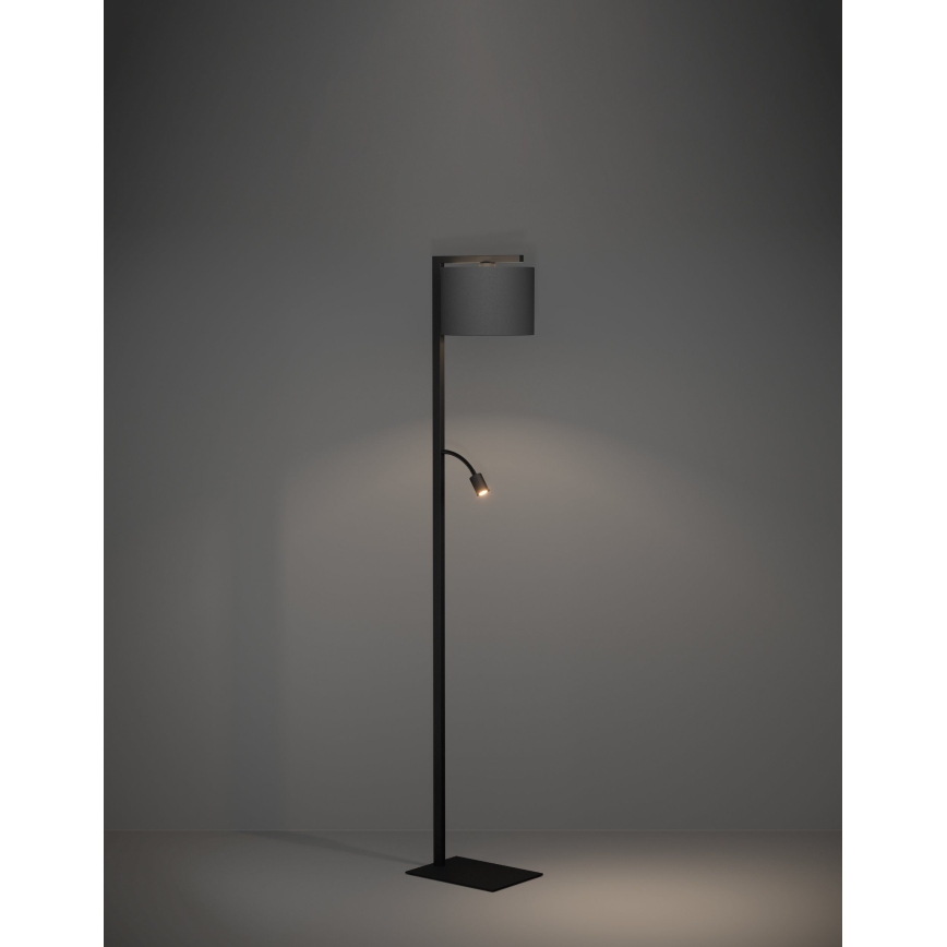 Eglo - LED Podna lampa 1xE27/40W/230V + LED/3,8W 3000K crna
