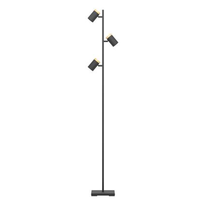 Eglo - LED Podna lampa 3xGU10/4,5W/230V 3000K crna/smeđa