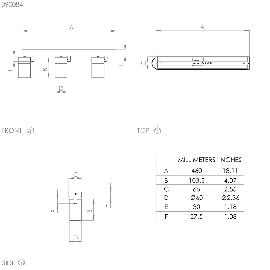 Eglo - LED Reflektorska svjetiljka 3xGU10/4,5W/230V 3000K crna/zlatna