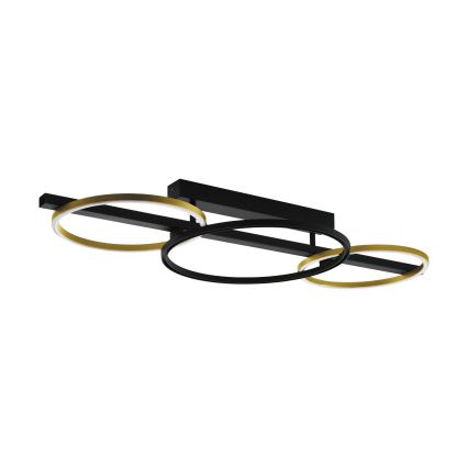 Eglo - LED Prigušivi nadgradni luster 2xLED/12,5W/230V + LED/15,5W 3000K crna