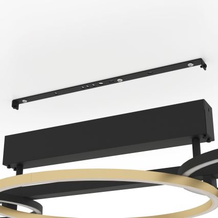 Eglo - LED Prigušivi nadgradni luster 2xLED/12,5W/230V + LED/15,5W 3000K crna