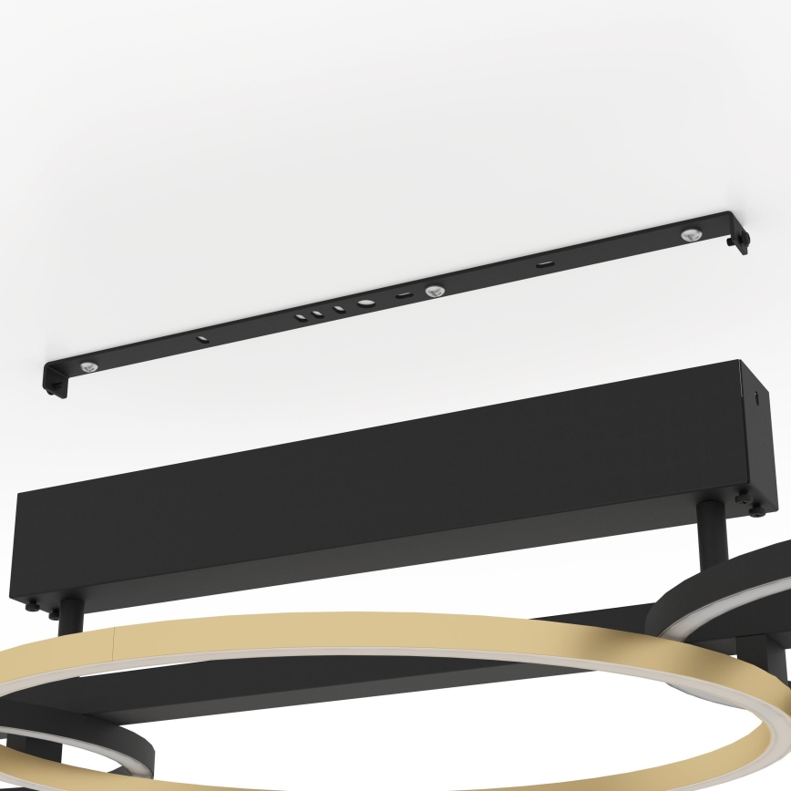 Eglo - LED Prigušivi nadgradni luster 2xLED/12,5W/230V + LED/15,5W 3000K crna