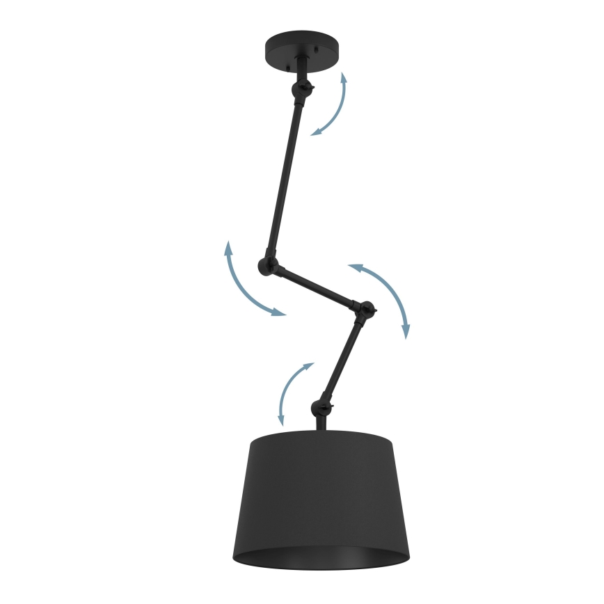 Eglo - Viseći luster 1xE27/40W/230V crna