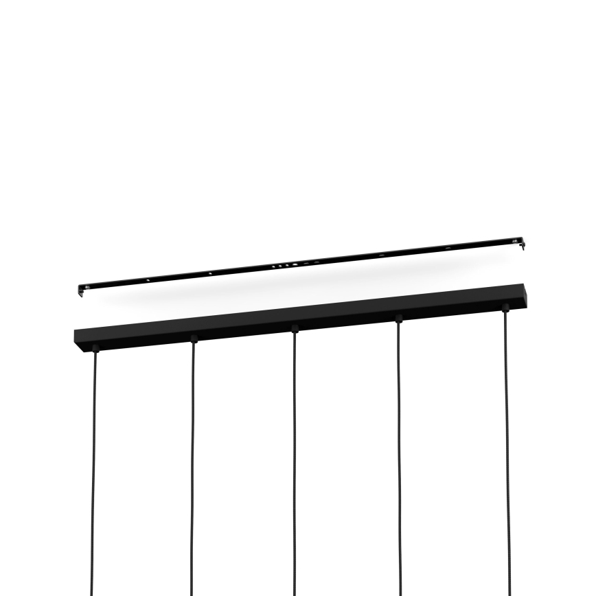 Eglo - Luster na sajli 5xE27/40W/230V crna/zlatna
