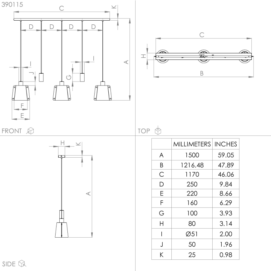 Eglo - Luster na sajli 5xE27/40W/230V crna/zlatna
