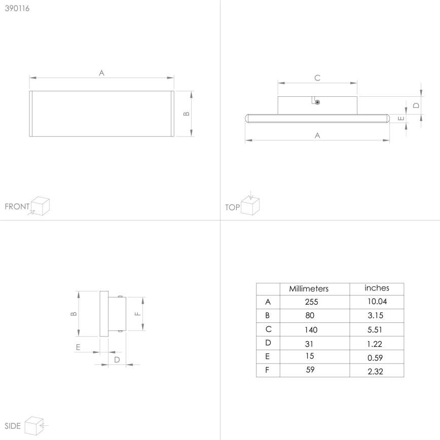 Eglo - LED Zidna svjetiljka 2xLED/5,4W/230V 3000K crna