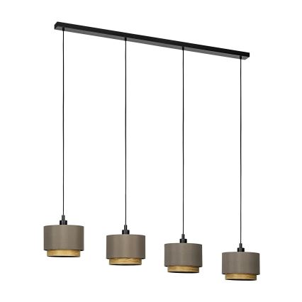 Eglo - Luster na sajli 4xE27/40W/230V smeđa