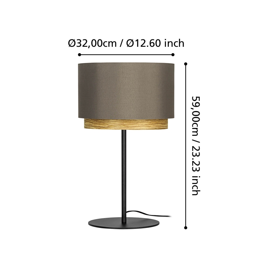 Eglo - Stolna lampa 1xE27/40W/230V smeđa