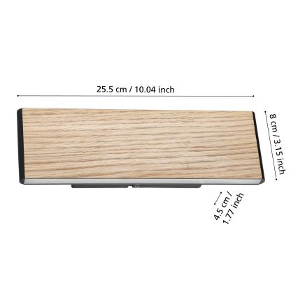 Eglo - LED Zidna svjetiljka 2xLED/4,2W/230V 3000K hrast