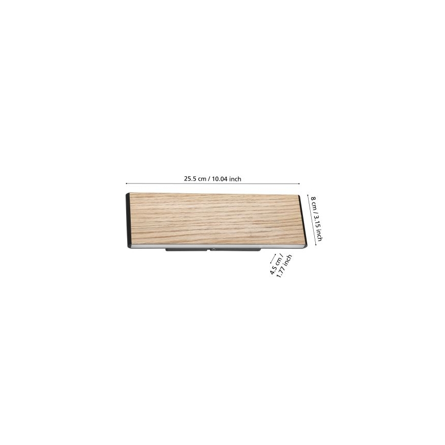 Eglo - LED Zidna svjetiljka 2xLED/4,2W/230V 3000K hrast
