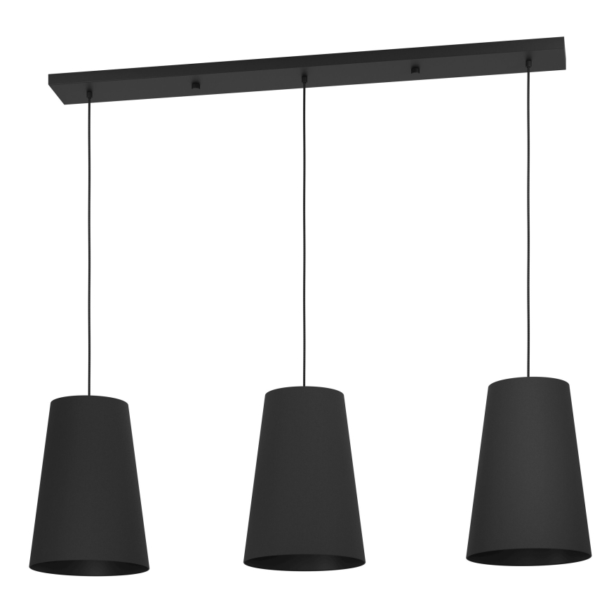 Eglo - Luster na sajli 3xE27/40W/230V crna