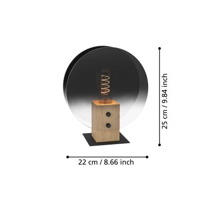 Eglo - Luster na sajli 1xE27/40W/230V dimna