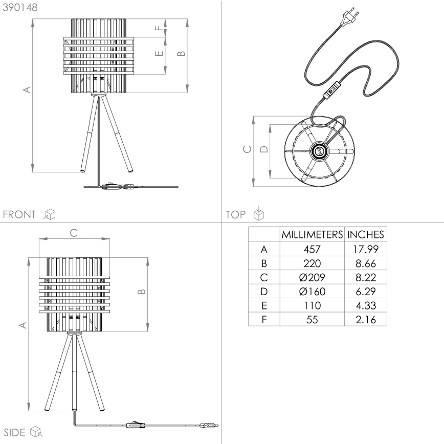Eglo - Podna lampa 1xE27/40W/230V krem