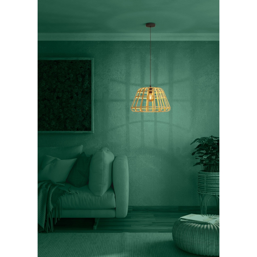 Eglo - Luster na sajli 1xE27/40W/230V pr. 50 cm bambus