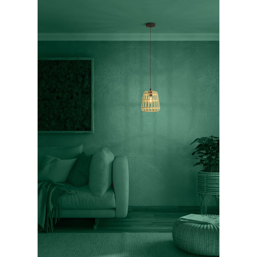 Eglo - Luster na sajli 1xE27/40W/230V pr. 24 cm bambus