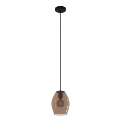 Eglo - Luster na sajli 1xE27/40W/230V smeđa
