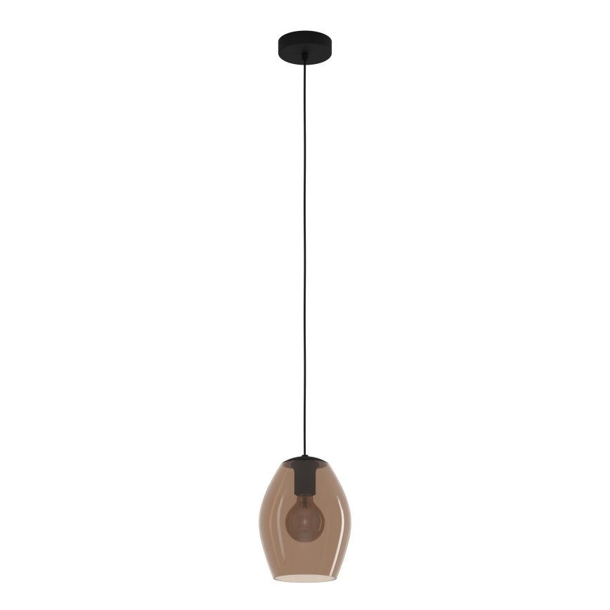 Eglo - Luster na sajli 1xE27/40W/230V smeđa