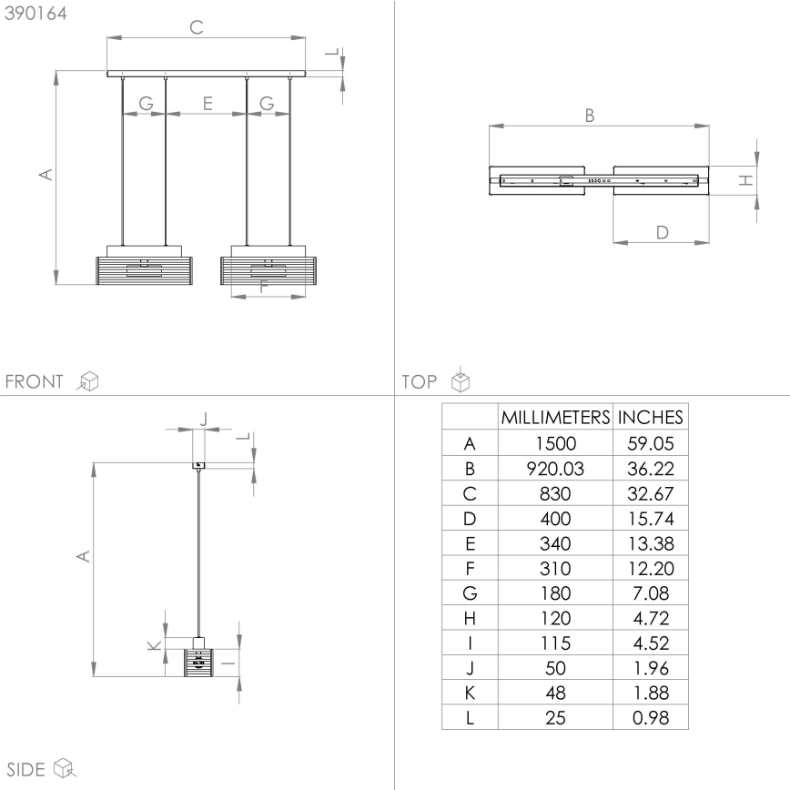 Eglo - Luster na sajli 4xE27/40W/230V crna/smeđa