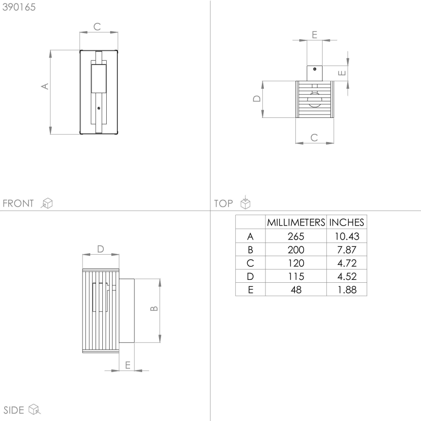 Eglo - Zidna svjetiljka 1xE27/40W/230V crna/smeđa