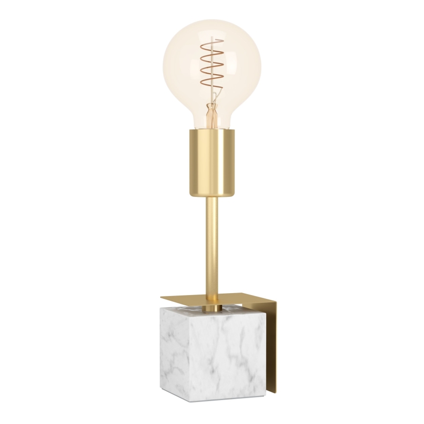 Eglo - Stolna lampa 1xE27/40W/230V zlatna/bijeli mramor