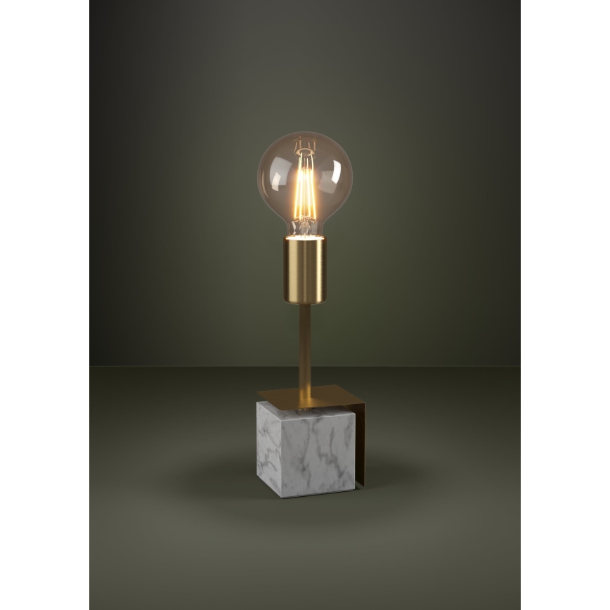 Eglo - Stolna lampa 1xE27/40W/230V zlatna/bijeli mramor