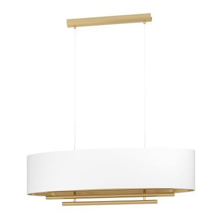 Eglo - Luster na sajli 4xE27/40W/230V bijela/zlatna